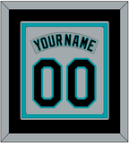 Florida Nameplate & Number Combined - Road Gray (1993-2001) - Double Mat 3