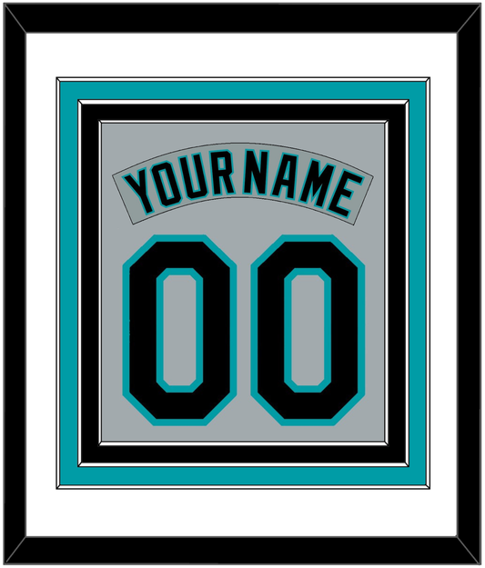 Florida Nameplate & Number Combined - Road Gray (1993-2001) - Premier Tier 1
