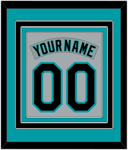 Florida Nameplate & Number Combined - Road Gray (1993-2001) - Premier Tier 2