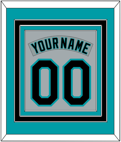 Florida Nameplate & Number Combined - Road Gray (1993-2001) - Premier Tier 2
