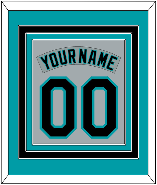 Florida Nameplate & Number Combined - Road Gray (1993-2001) - Premier Tier 2