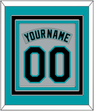 Florida Nameplate & Number Combined - Road Gray (1993-2001) - Triple Mat 2