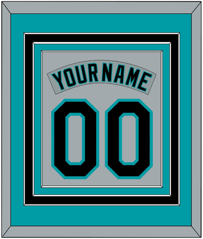 Florida Nameplate & Number Combined - Road Gray (1993-2001) - Premier Tier 2