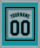 Florida Nameplate & Number Combined - Road Gray (1993-2001) - Triple Mat 2