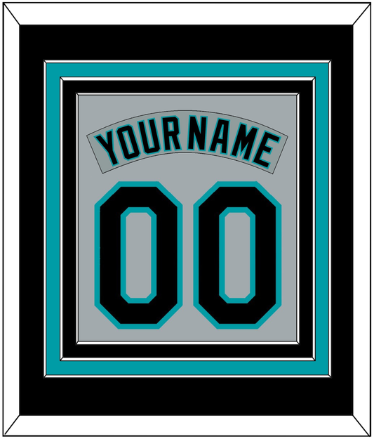Florida Nameplate & Number Combined - Road Gray (1993-2001) - Premier Tier 3