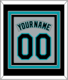 Florida Nameplate & Number Combined - Road Gray (1993-2001) - Triple Mat 3