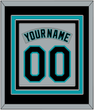 Florida Nameplate & Number Combined - Road Gray (1993-2001) - Triple Mat 3