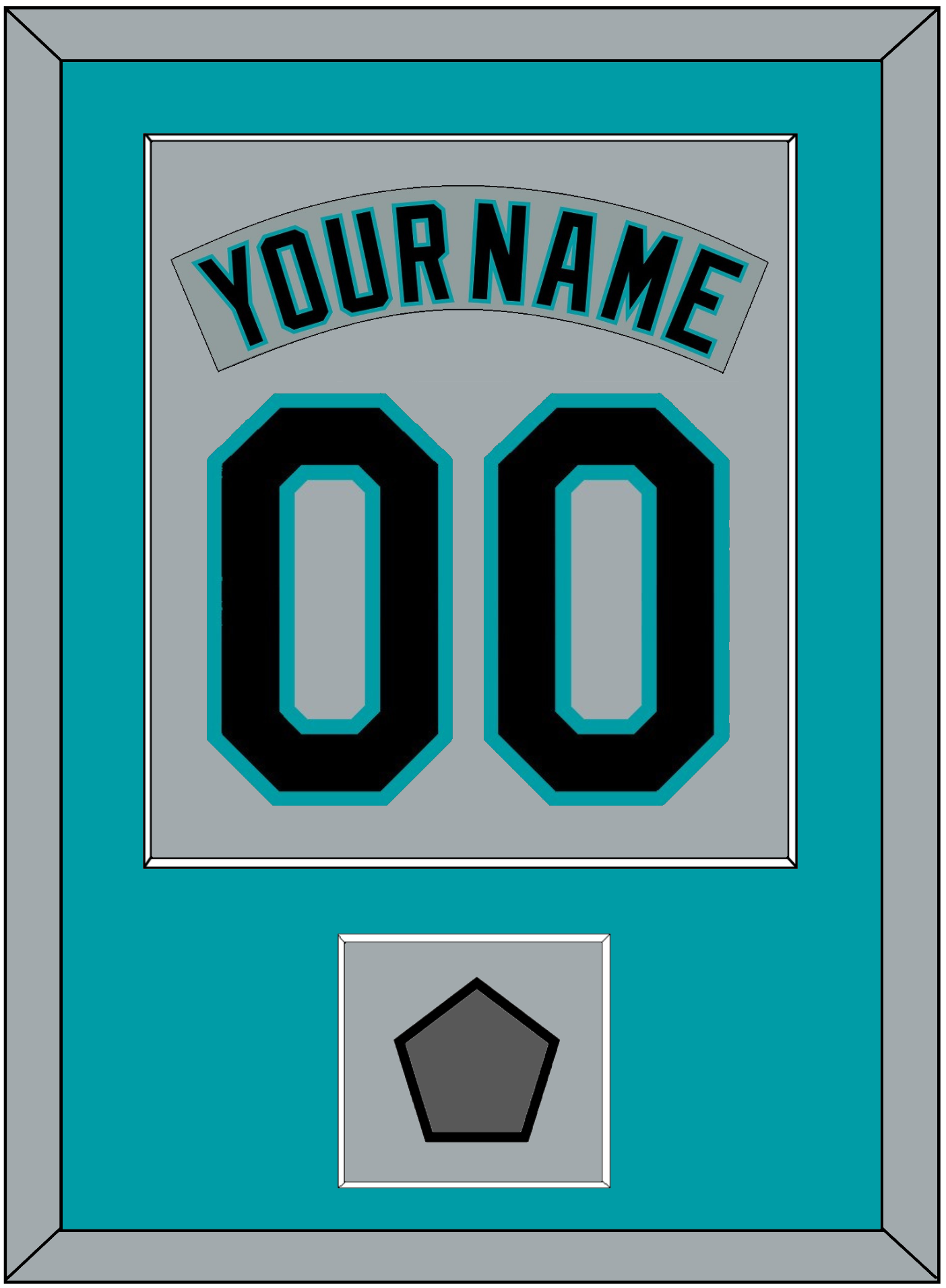 Florida Nameplate & Number Combined With World Series Patch - Road Gray (1993-2001) - Essential Tier 2