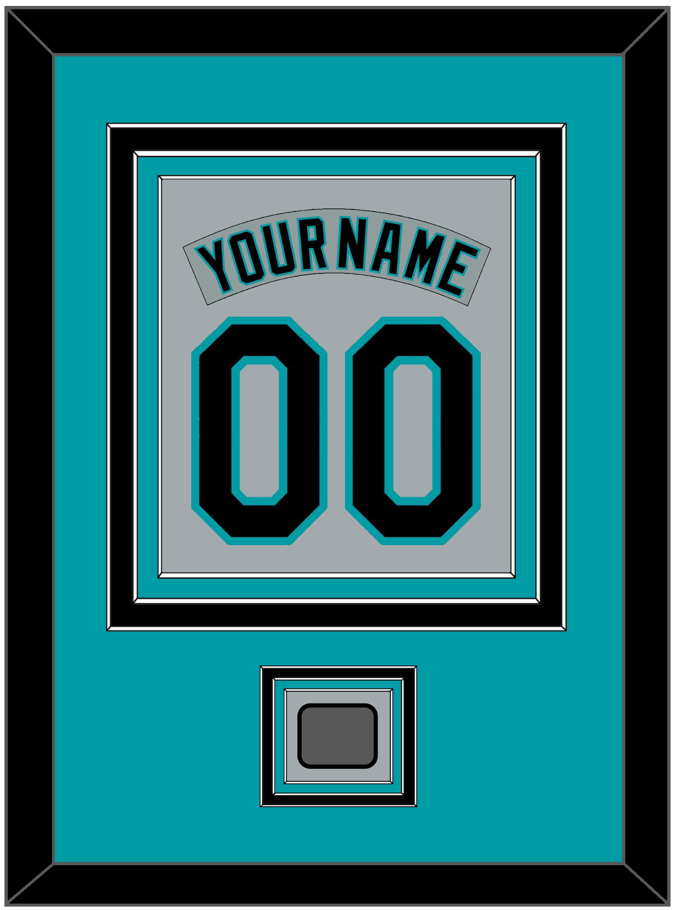 Florida Nameplate & Number Combined With World Series Patch - Road Gray (1993-2001) - Premier Tier 2