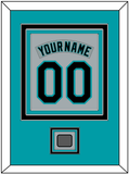 Florida Nameplate & Number Combined With World Series Patch - Road Gray (1993-2001) - Triple Mat 2