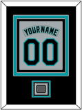 Florida Nameplate & Number Combined With World Series Patch - Road Gray (1993-2001) - Triple Mat 3