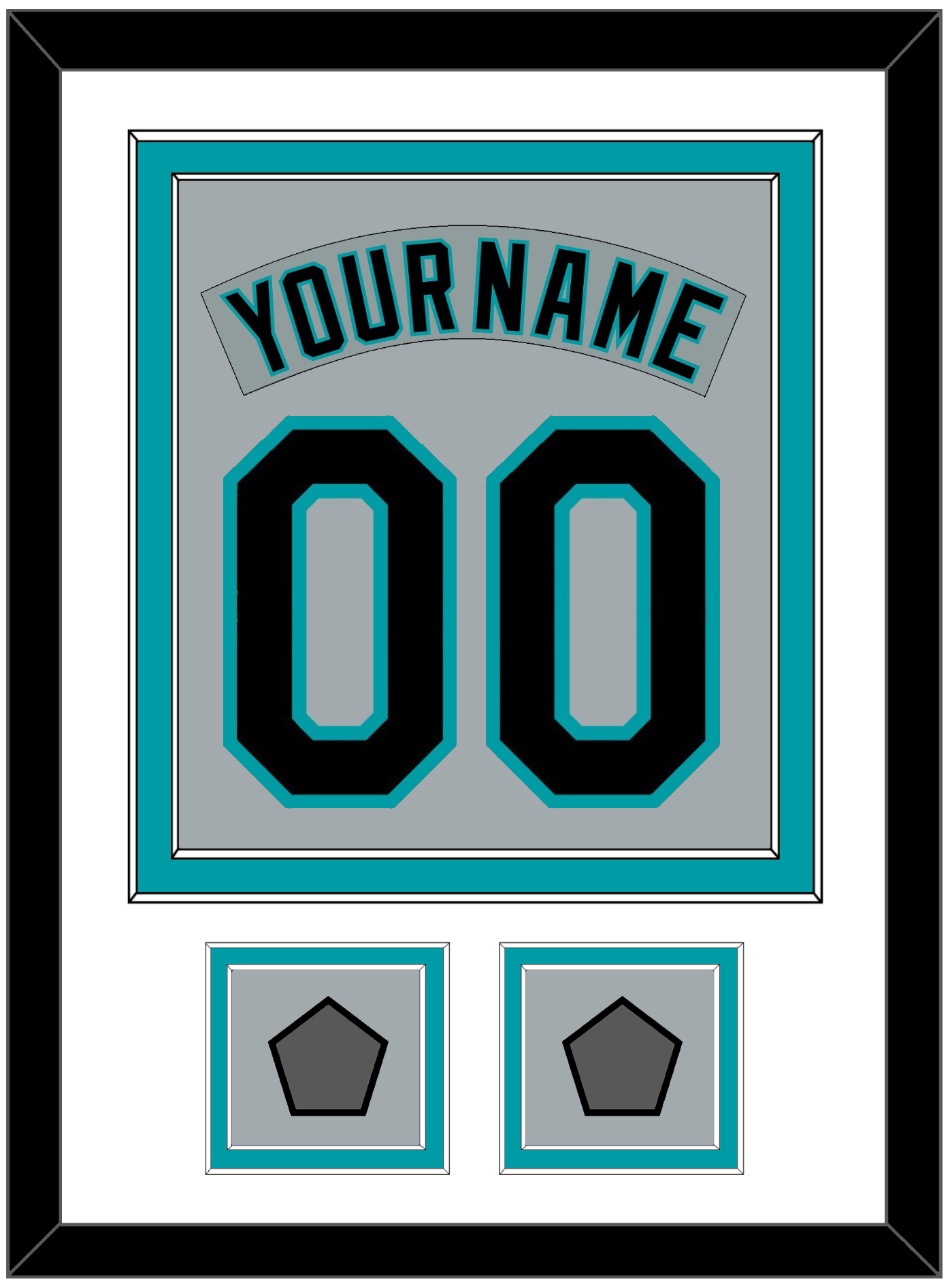 Florida Nameplate & Number Combined With 2 World Series Patches - Road Gray (1993-2001) - Signature Tier 1
