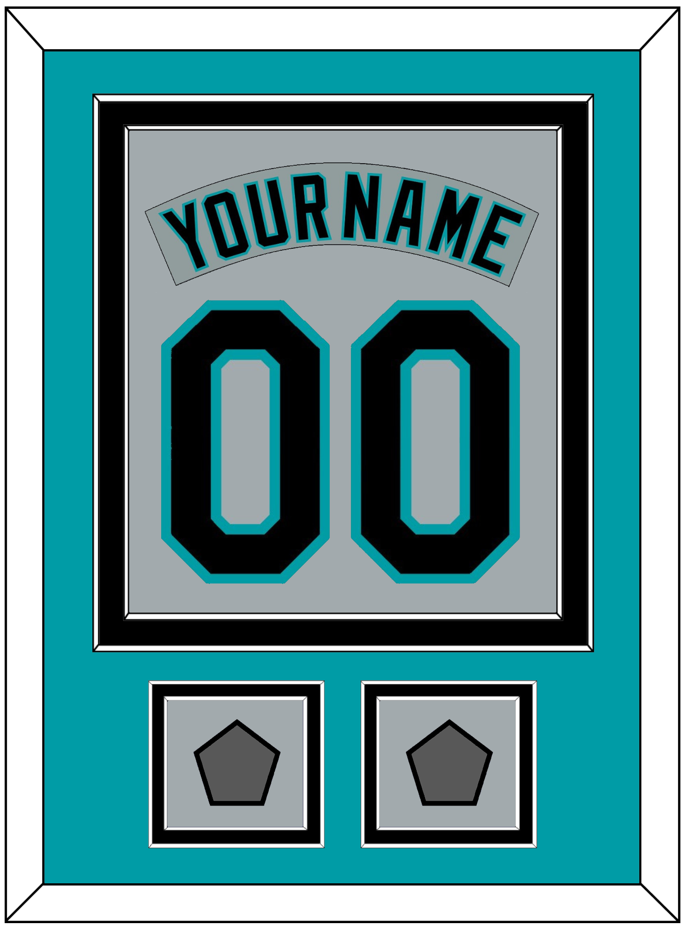 Florida Nameplate & Number Combined With 2 World Series Patches - Road Gray (1993-2001) - Signature Tier 2