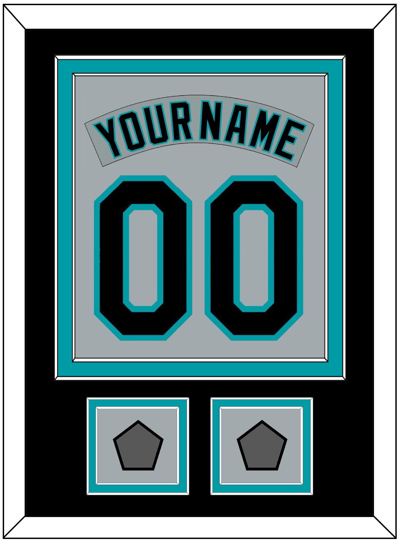 Florida Nameplate & Number Combined With 2 World Series Patches - Road Gray (1993-2001) - Signature Tier 3