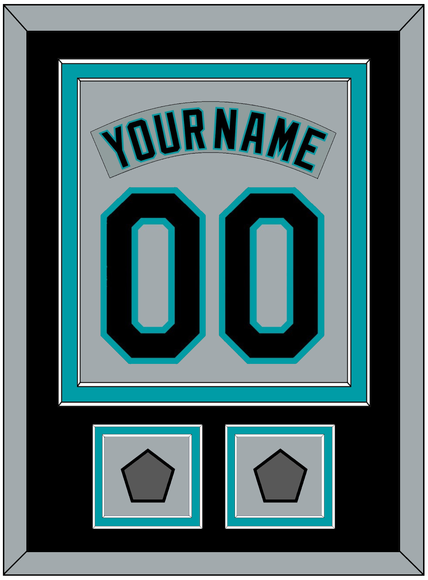 Florida Nameplate & Number Combined With 2 World Series Patches - Road Gray (1993-2001) - Signature Tier 3