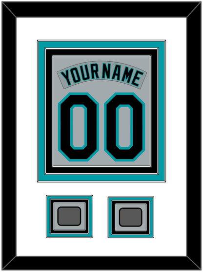 Florida Nameplate & Number Combined With 2 World Series Patches - Road Gray (1993-2001) - Premier Tier 1