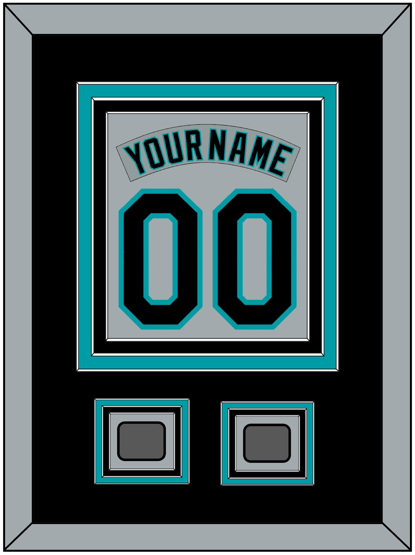 Florida Nameplate & Number Combined With 2 World Series Patches - Road Gray (1993-2001) - Premier Tier 3