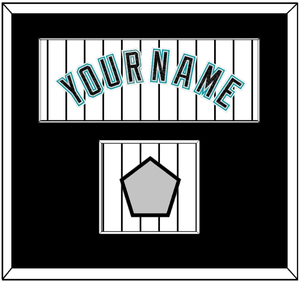 Florida Name & World Series Patch - Home White Pinstripes (2003-2011) - Single Mat 2