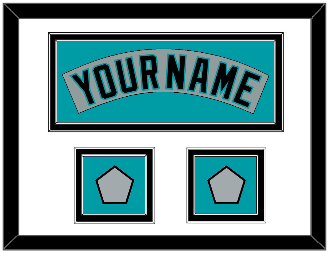 Florida Nameplate & 2 World Series Patches - Road Gray (1993-2001) - Signature Tier 1