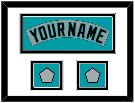 Florida Nameplate & 2 World Series Patches - Road Gray (1993-2001) - Signature Tier 1