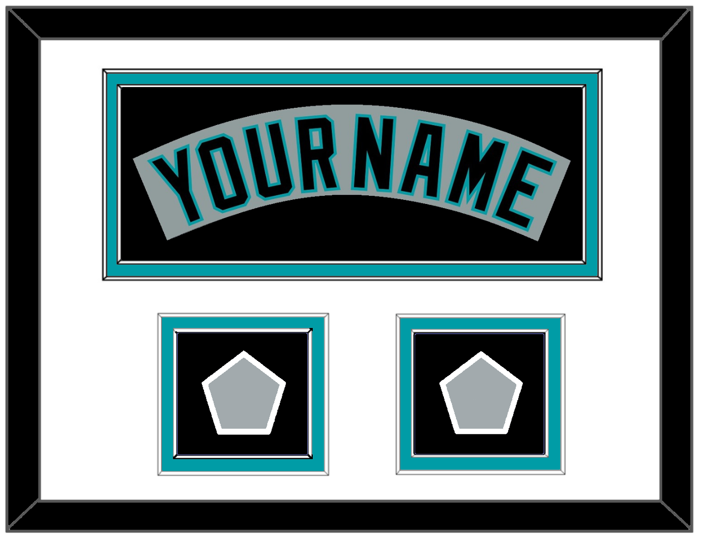 Florida Nameplate & 2 World Series Patches - Road Gray (1993-2001) - Signature Tier 3