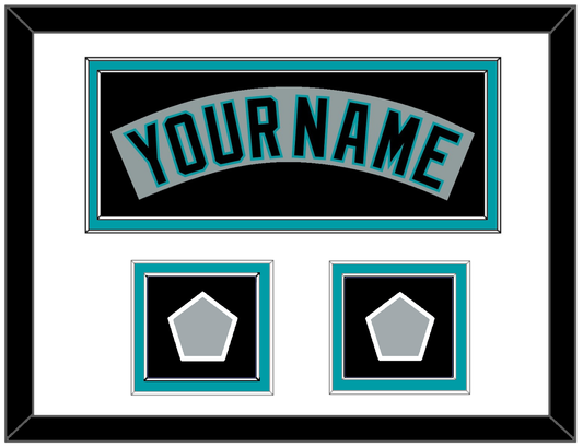 Florida Nameplate & 2 World Series Patches - Road Gray (1993-2001) - Signature Tier 3