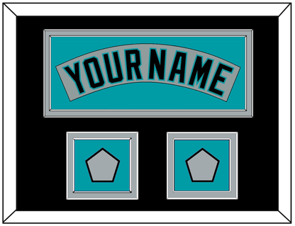 Florida Nameplate & 2 World Series Patches - Road Gray (1993-2001) - Signature Tier 7