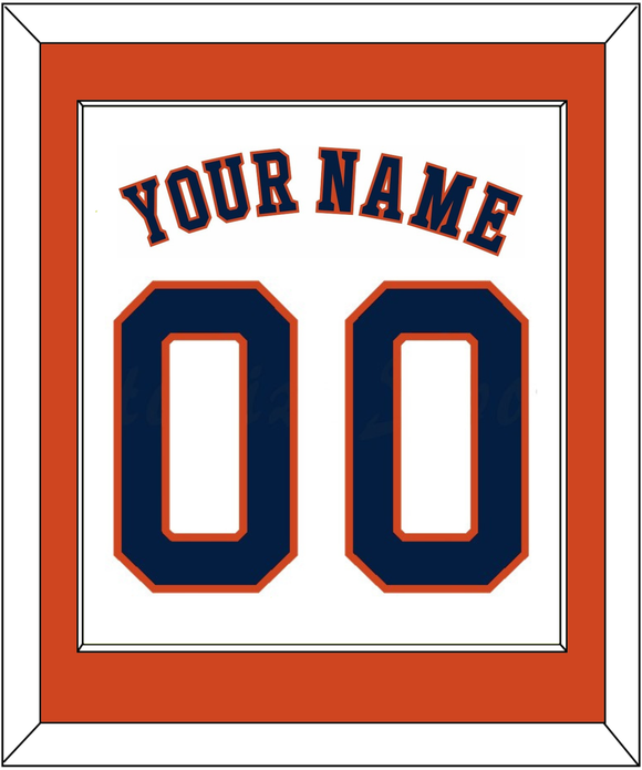 Houston Name & Number - Home White - Single Mat 2