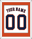 Houston Name & Number - Home White - Single Mat 2