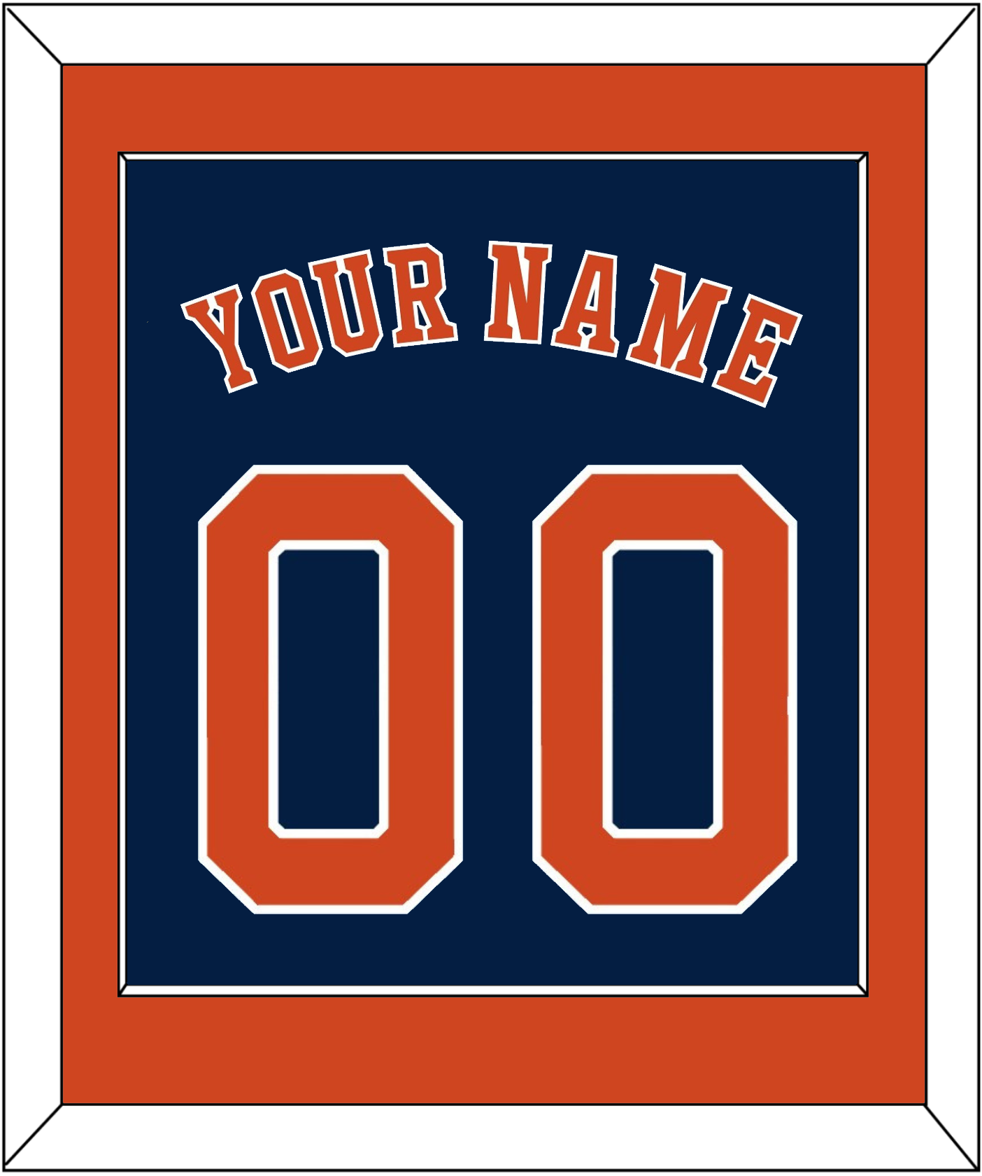 Houston Name & Number - Alternate Blue - Essential Tier 2