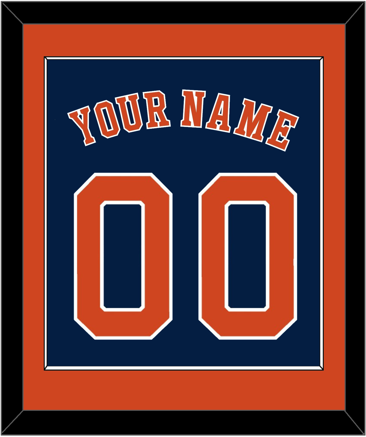 Houston Name & Number - Alternate Blue - Essential Tier 2