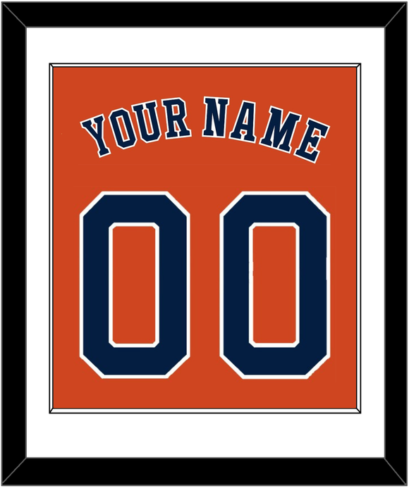 Houston Name & Number - Alternate Orange - Single Mat 1