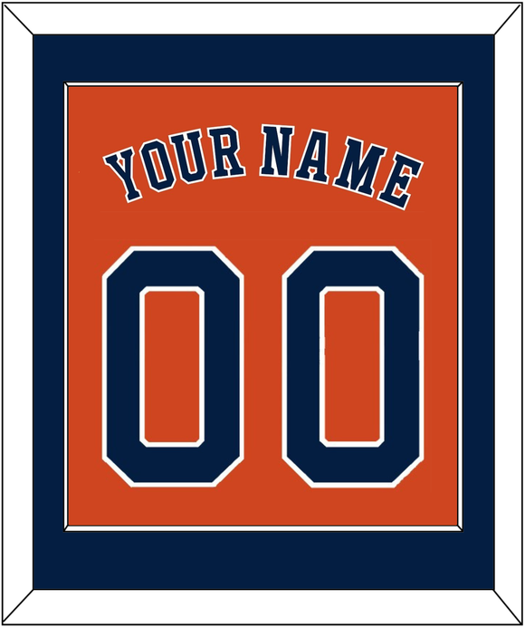 Houston Name & Number - Alternate Orange - Single Mat 2