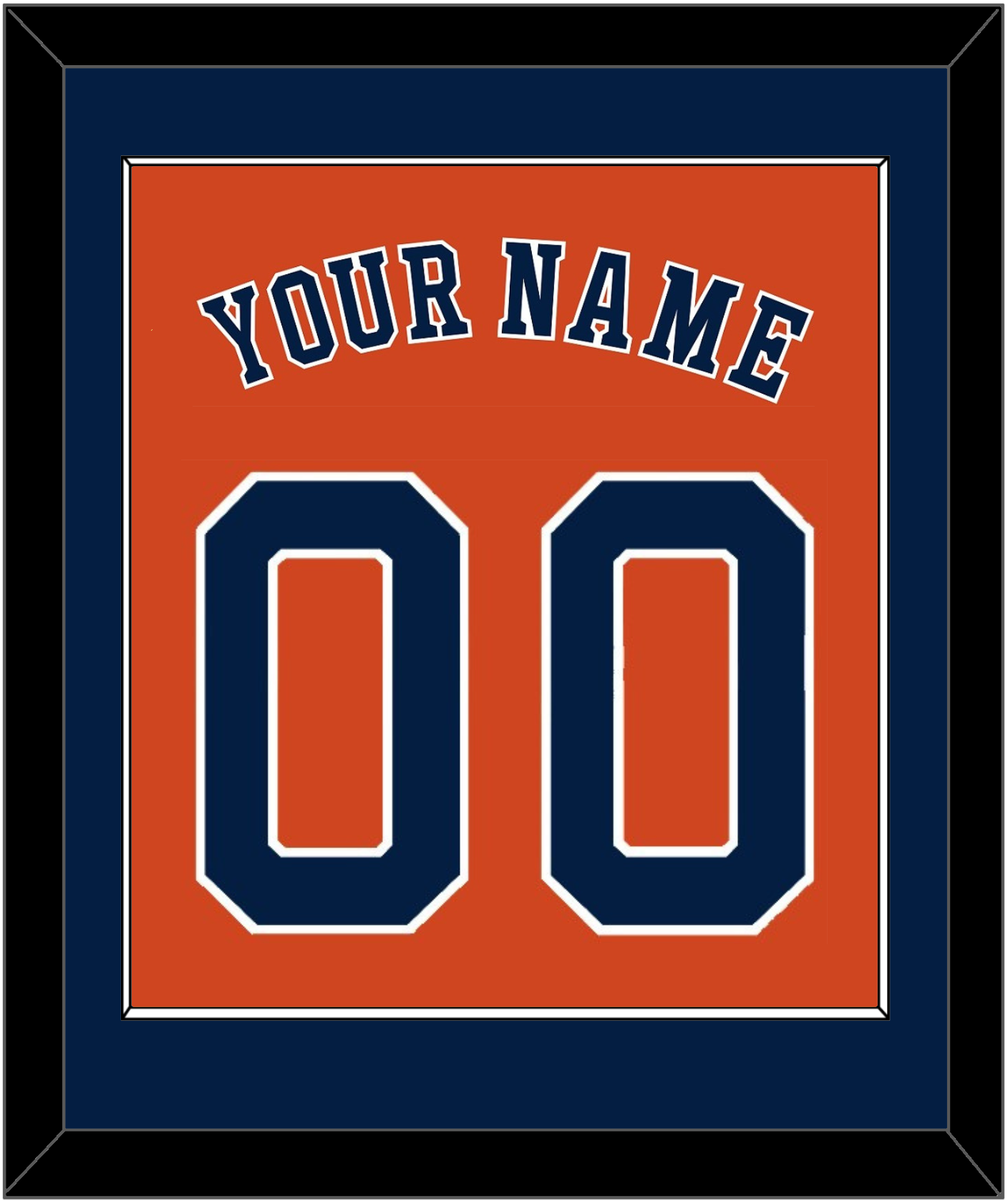 Houston Name & Number - Alternate Orange - Essential Tier 2