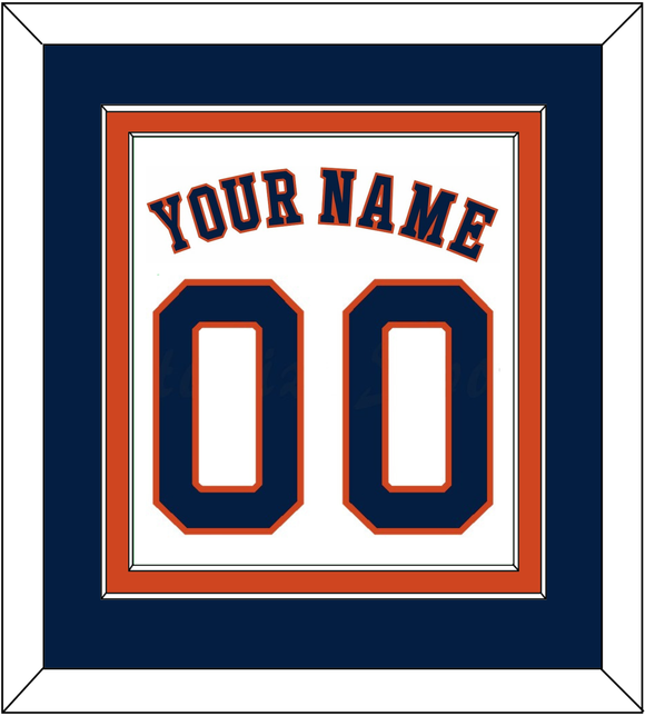 Houston Name & Number - Home White - Double Mat 2