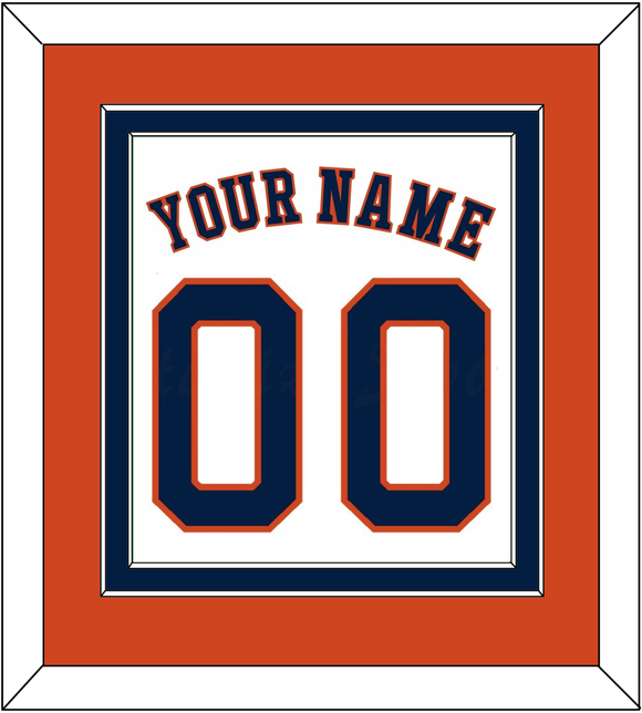 Houston Name & Number - Home White - Double Mat 3