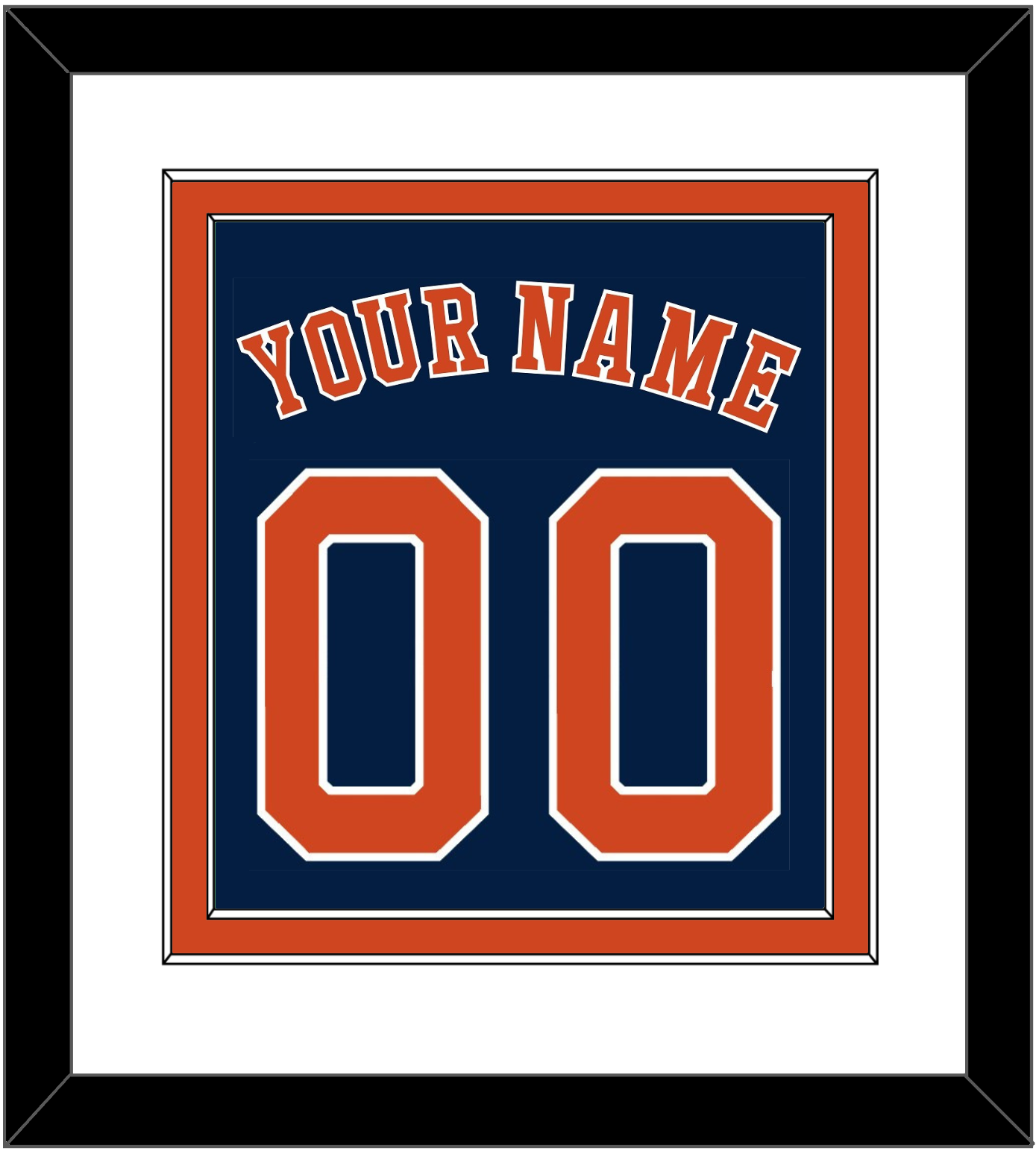 Houston Name & Number - Alternate Blue - Signature Tier 1