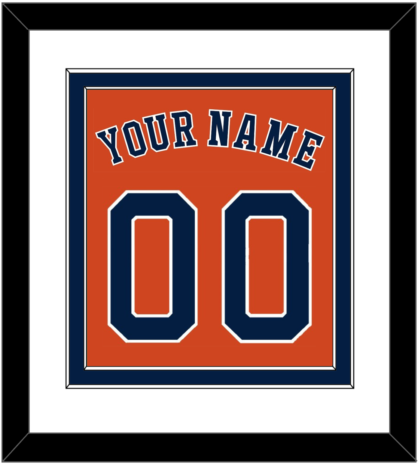 Houston Name & Number - Alternate Orange - Signature Tier 1