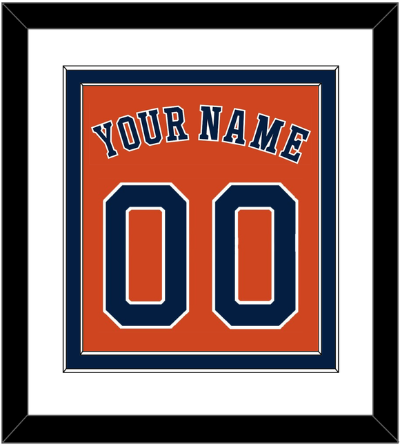 Houston Name & Number - Alternate Orange - Double Mat 1