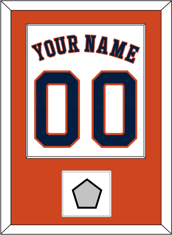 Houston Name, Number & World Series Champions Patch - Home White - Single Mat 2