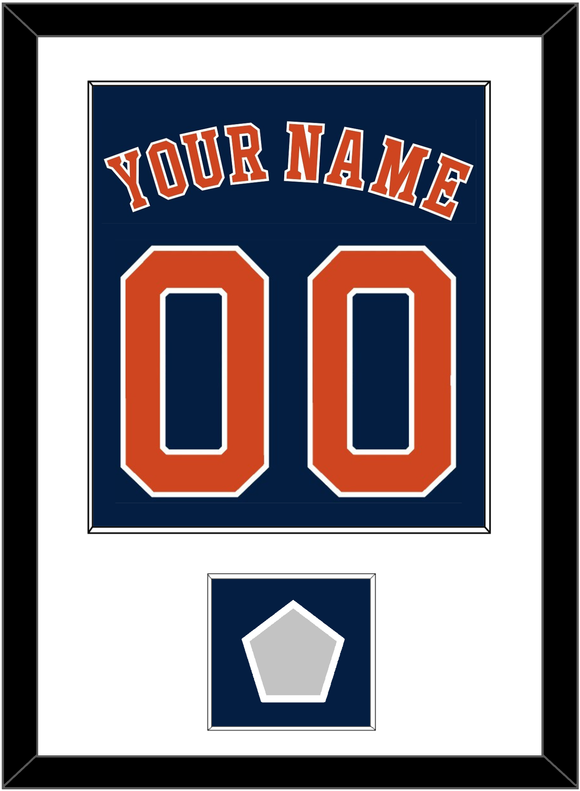 Houston Name, Number & World Series Jersey Patch - Alternate Blue - Single Mat 1