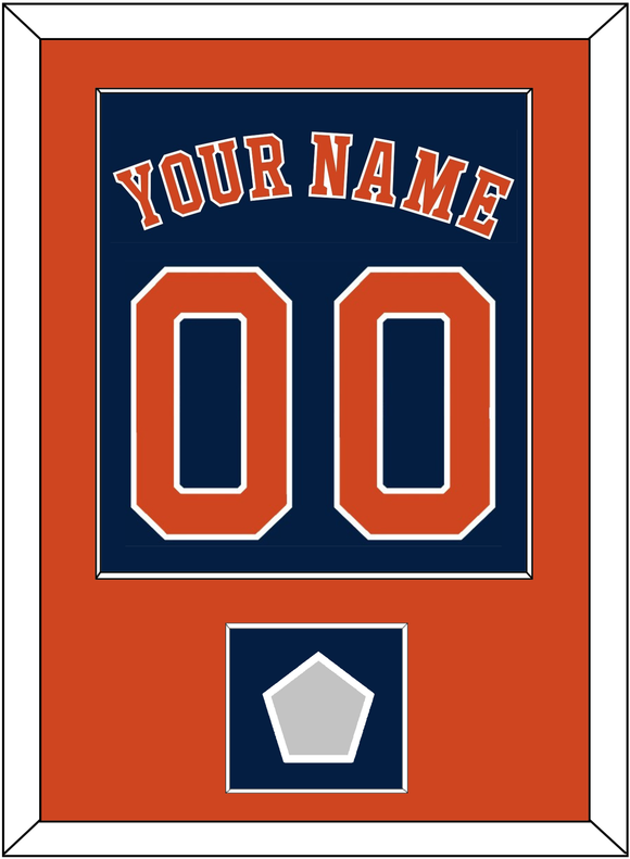 Houston Name, Number & World Series Champions Patch - Alternate Blue - Single Mat 2