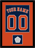 Houston Name, Number & World Series Jersey Patch - Alternate Blue - Single Mat 2