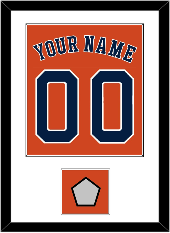 Houston Name, Number & World Series Champions Patch - Alternate Orange - Single Mat 1