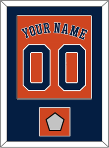 Houston Name, Number & World Series Jersey Patch - Alternate Orange - Single Mat 2