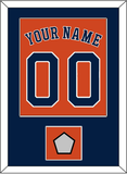 Houston Name, Number & World Series Champions Patch - Alternate Orange - Single Mat 2