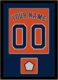 Houston Name, Number & World Series Champions Patch - Alternate Orange - Single Mat 2