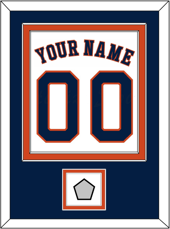 Houston Name, Number & World Series Jersey Patch - Home White - Double Mat 2