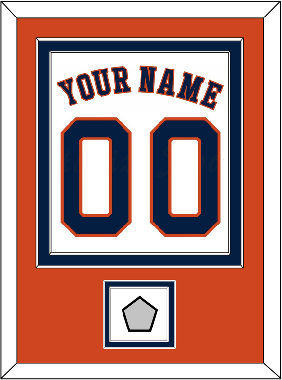 Houston Name, Number & World Series Champions Patch - Home White - Double Mat 3