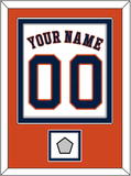 Houston Name, Number & World Series Jersey Patch - Home White - Double Mat 3